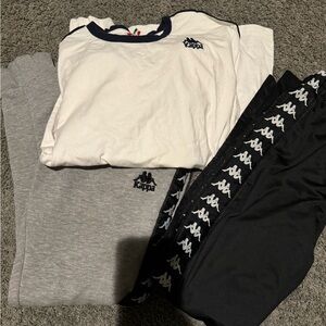 Kappa sweatpants, Kappa joggers and Kappa shirt. Size small